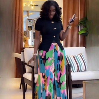 New Matching African Print 2-Piece Sets for Women 2025 Summer Young Lady Dashiki Top and Pant Suit Fashion Turkey Pleated Outfit